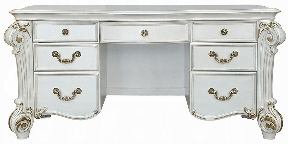 Acme BD01507-08-1341 3 pc Vendome antique pearl finish wood bedroom make up vanity set