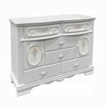 Acme BD01641  Flora white finish wood floral motif design 6 drawer dresser