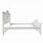 Acme BD01645T  Flora white finish wood floral motif design oval paneled twin bed