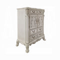 Acme BD01677 Dresden bone white finish wood ornate 5 drawer tall chest with cabinet