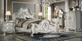Acme BD01708Q-4PC 4 pc dresden bone white finish wood ornate queen bedroom set ornate accents headboard