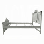 Acme BD02210T  Flora grey finish wood floral motif design oval paneled twin bed