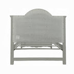 Acme BD02210T  Flora grey finish wood floral motif design oval paneled twin bed