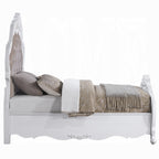 Acme BD02254Q-4PC 4 pc Latisha traditional carved white finish wood fabric tufted queen bed set