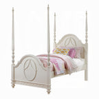 Acme BD02261T-4PC 4 pc Dorothy ivory finish wood twin size canopy bed set