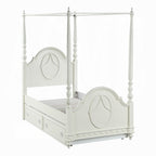 Acme BD02261T-4PC 4 pc Dorothy ivory finish wood twin size canopy bed set