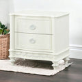 Acme BD02266 Dorothy ivory finish wood 2 drawer carved accents nightstand
