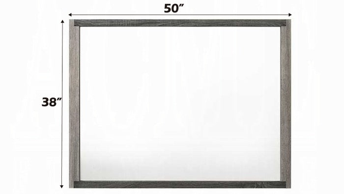 BD02722Q-4PC 4 pc Jehoram grey finish wood grey linen padded headboard queen bedroom set
