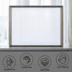 BD02722Q-4PC 4 pc Jehoram grey finish wood grey linen padded headboard queen bedroom set