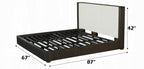 Acme BD04092-4PC Clayten espresso finish wood ribbed design mid-century modern queen bedroom set
