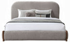 Acme BD04592Q Orane gray fabric padded queen bed set with footboard drawer