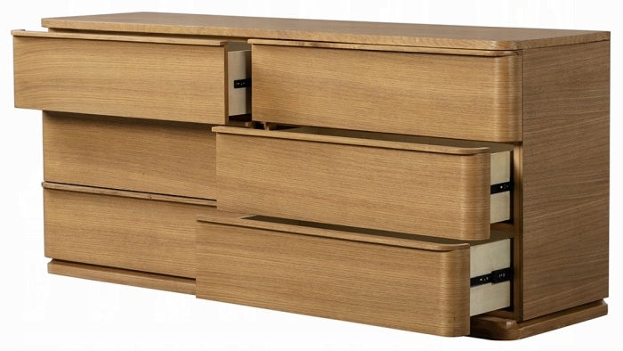 Acme BD04852-4PC Zoey oak finish wood beige fabric upholstered headboard modern queen bedroom set