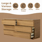 Acme BD04852-4PC Zoey oak finish wood beige fabric upholstered headboard modern queen bedroom set