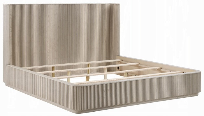 Acme BD05432-4PC Leanna light oak finish wood ribbed accents modern queen bedroom set