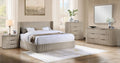 Acme BD05432-4PC Leanna light oak finish wood ribbed accents modern queen bedroom set