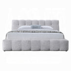 Acme BD05862Q Hannah grey chenille fabric upholstered queen platform bed set