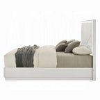 Acme BD05882-4PC Esther white and silver high gloss finish wood modern queen bedroom set LED accents