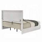 Acme BD05882-4PC Esther white and silver high gloss finish wood modern queen bedroom set LED accents