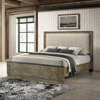 Lance tree bark two tone finish wood queenBedroom Set – BD06002Q-4PC