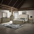 Lance tree bark two tone finish wood queenBedroom Set – BD06002Q-4PC