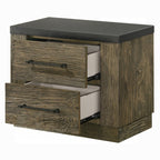 Lance tree bark two tone finish wood queenBedroom Set – BD06002Q-4PC