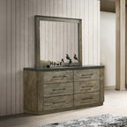 Lance tree bark two tone finish wood queenBedroom Set – BD06002Q-4PC