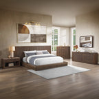 Leanna Brown Oak Ribbed Queen 4-Piece Bedroom Set – BD06812Q-4PC