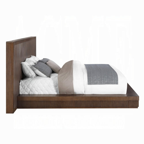 Leanna Brown Oak Ribbed Queen 4-Piece Bedroom Set – BD06812Q-4PC
