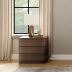 Zoey Brown Oak Wood Cream Linen Fabric Padded Queen Platform Bedroom Set 4-Pc – BD07272Q-4PC