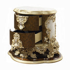 Acme BD20003  Astoria grand Desiderius antique gold finish wood french inspired ornate nightstand