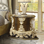 Acme BD20003  Astoria grand Desiderius antique gold finish wood french inspired ornate nightstand