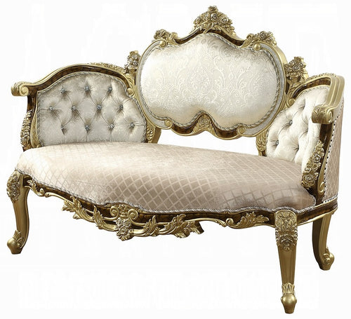Acme BD20007  Astoria grand Desiderius antique gold finish wood french inspired ornate bedroom entry bench