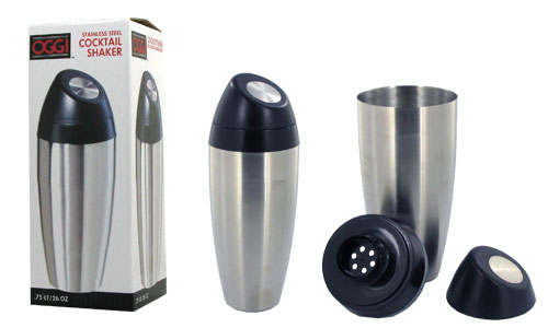 7302 OGGI Stainless steel coktail shaker .75LT/26oz