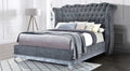 Casa Blanca Breanna Grey Fabric Upholstered Tufted Nail Head Trim Queen Bed – CB3500-GY