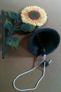 Cast iron sunflower bell wall hanger