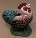 Cast iron multi colored rooster
