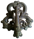 Cd-1319, cast iron door knocker, antique rust, 6"x7"