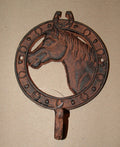 Cast Iron Antique Rust Horse Head Single Hook Wall Hanger – chibp-286