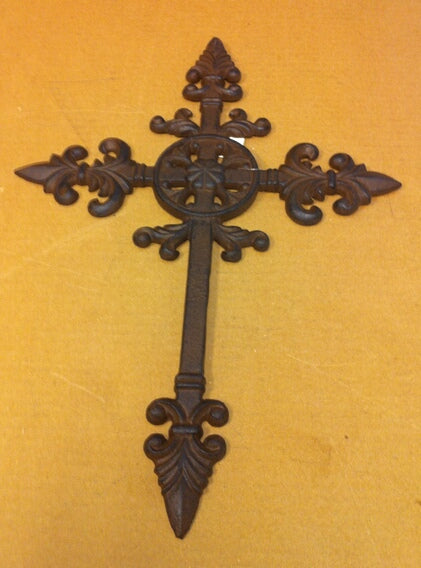 Cast iron cross wall hanger