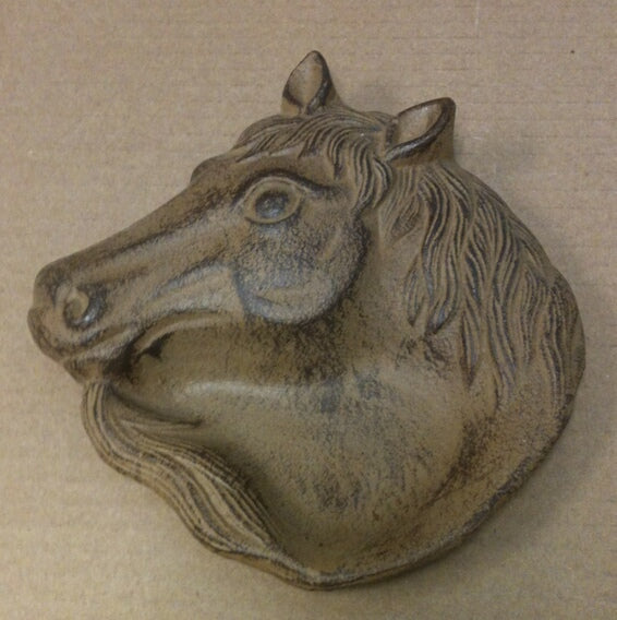 Cast iron horse face ash tray