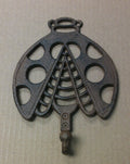 Cast iron lady bug single hook wall hanger
