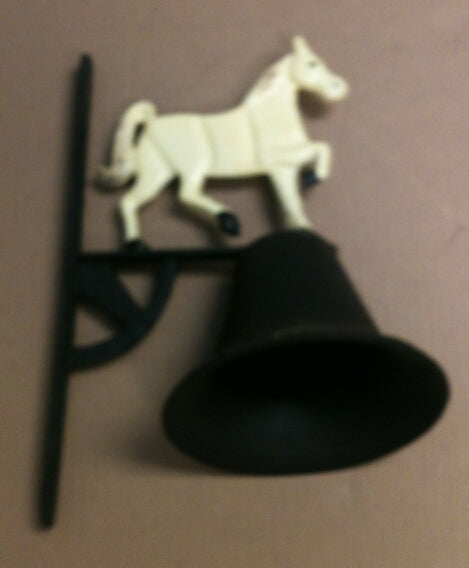 Cast iron cow w/bell wall hanger.
