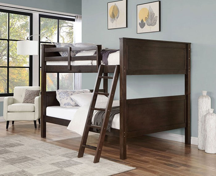 CM-BK658FF Gracie oaks stamos dark walnut finish wood full over full bunk bed