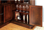 CM-CR142-142BT Voltaire dark cherry finish wood bar table and curio cabinet