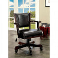 CM-GM340CH-AC Darby home co berthold cherry finish wood man cave poker swivel arm chair