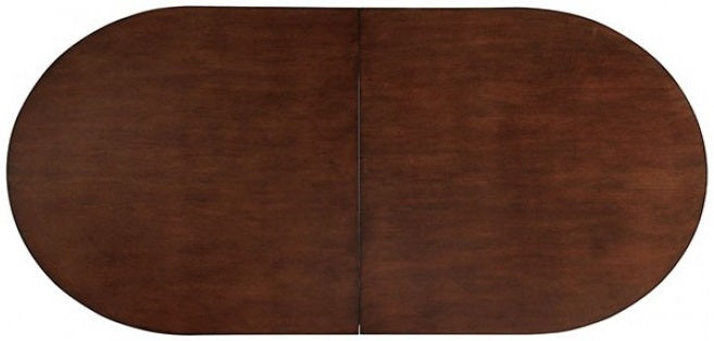 CM-GM367CH 7 pc melina brown cherry finish wood contemporary style oval poker game/ dining table set