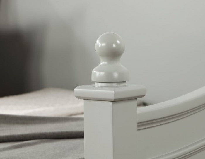 CM1477GY House of Hampton lycoris light grey finish wood twin day bed poster design finials