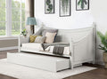 CM1477WH House of Hampton lycoris white finish wood twin day bed poster design finials