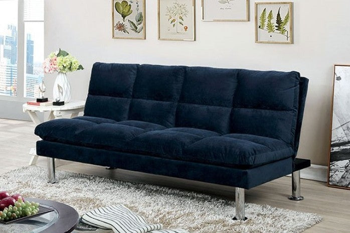 Saratoga Navy Microfiber Pillow Top Futon Sofa Bed – CM2902NV