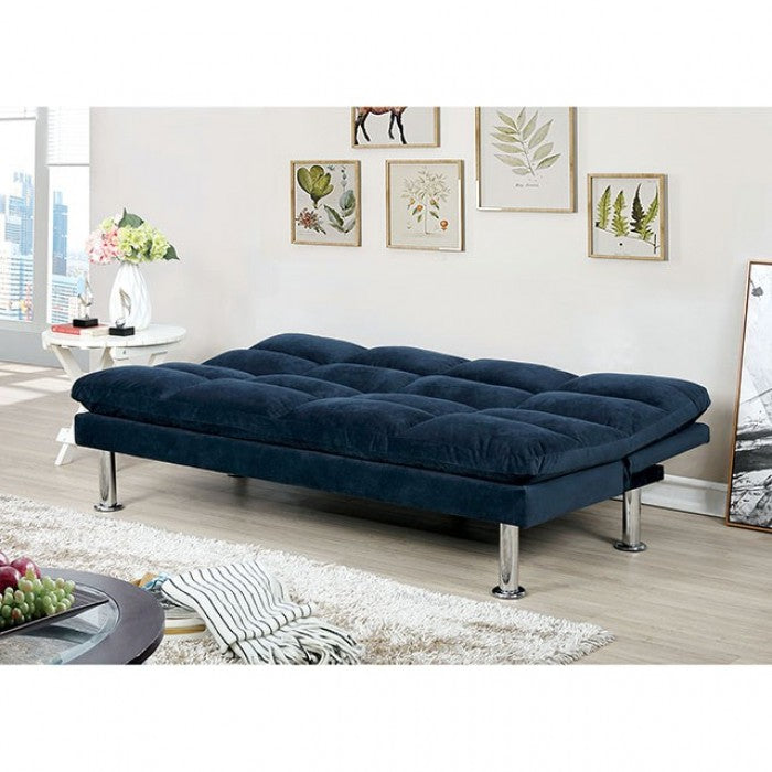 Saratoga Navy Microfiber Pillow Top Futon Sofa Bed – CM2902NV